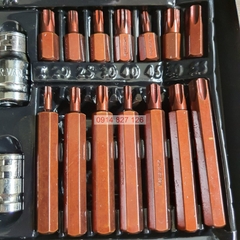 Bộ tuýp lục giác hoa thị 40 chi tiết K-7259  Kapusi, đựng trong hộp thép sơn tĩnh điện