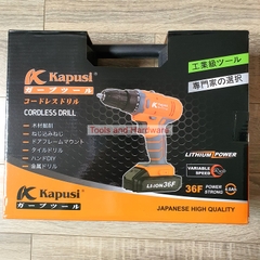 Máy khoan pin hãng Kapusi Japan cao cấp 36V, 25 CẤP TRƯỢT, Mô tơ lõi đồng