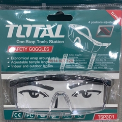 Kính bảo hộ lao động TOTAL TSP301 chống giọt bắn Chất liệu Polycarbonate, nhẹ, hấp thụ tia cực tím