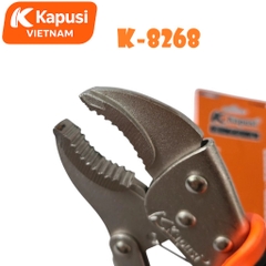 Kìm Chết Tay Bọc Nhựa Kapusi K-8268 10 Inch – Thép Cr-V Siêu Bền, Kẹp Chắc 20–65mm, Chống Gỉ, Bh 12 tháng
