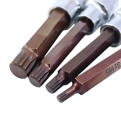 Bộ Đầu Tuýp Bông Mai 12 Cạnh Kapusi 1/2 inch Dài 100mm – 7 Món (M5–M16) – Thép CRV S2 Siêu Bền, Bh 12 tháng