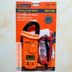 Ampe kềm đo điện hãng Asaki Nhật Bản AK-9186 có tặng kèm bút thử điện Stanley