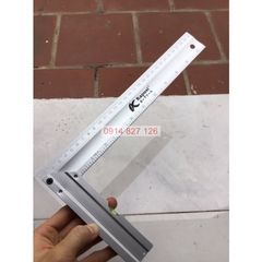 Thước ke góc vuông nhôm Kapusi Nhật Bản 30cm thiết kế nivo, nhôm trắng chống gỉ, Bh 12 thángdiy-vietnam