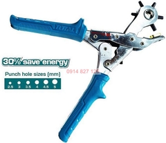 Kìm bấm lỗ vải da TOTAL THT33526, dụng cụ đục lỗ vải da dày 2.0mm, nhiều kích thước đục