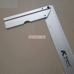 Thước ke góc vuông nhôm Kapusi Nhật Bản 30cm thiết kế nivo, nhôm trắng chống gỉ, Bh 12 thángdiy-vietnam