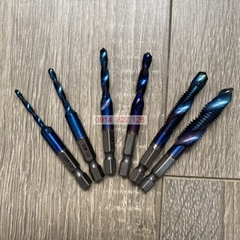 Bộ 6 mũi khoan Taro ren KAPUSI Japan, cỡ từ M3-M10 thép cao cấp HSS