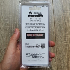 Mũi khoan tháp xoắn chân lục giác KAPUSI cỡ 4-12mm 4-22mm 4-32mm, thép HSS4241 titanium, Bh 12 tháng diy-vietnam