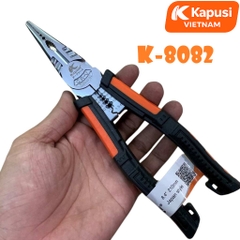 Kềm Nhọn Đa Năng Kapusi K-8082 - Kìm Mỏ Nhọn Cắt Tuốt Dây Thép CR-V 8 Inch Cao Cấp, BH 12 tháng