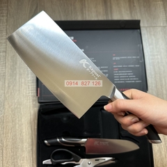 Bộ dao kéo nhà bếp đa năng KAPUSI Nhật Bản cán kim loại