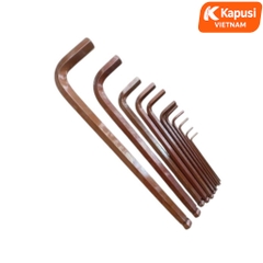 Lục Giác Bi Nâu Lẻ Kapusi (2.5mm - 6mm) - Thép S2 Siêu Cứng - Hai Đầu Tiện Lợi - Chuyên Trị Ốc Nhỏ Hốc Kẹt, Bh 12 tháng