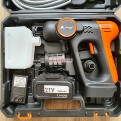 Bộ Máy Rửa Xe pin 21V hãng KAPUSI K-6995 đủ phụ kiện rửa ô tô, xe máy, tưới cây, sân vườn