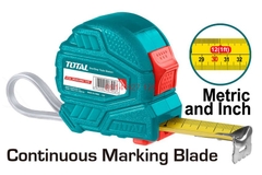 Thước cuộn thép nền vàng 19mm TOTAL TMT126351
