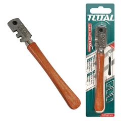 Dao cắt kính TOTAL THT561301 130mm, cán gỗ, lưỡi làm từ kim cương và kim loại khác
