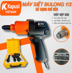 Bộ Súng Mở Bu Lông 12 Chi Tiết 1/2 Inch Kapusi K-1810 - Bộ Tuýp Cần Xiết Súng Mở Tuýp, Súng Bắn Ốc Ô Tô Xe Máy Cao Cấp