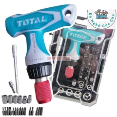 Bộ tua vít 24 chi tiết TOTAL TACSD30186 linh hoạt, chất liệu CR-V