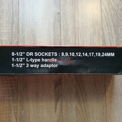 Bộ cần siết chữ L K-9768 hệ 12 inch kèm 8 đầu tuýp từ 8-24mm hãng Kapusi