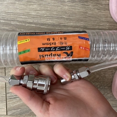 Dây xoắn dẫn khí nén K-1033, K-1034, K-1035, cỡ 6m,9m,12m Kapusi, 2 đầu khóa SP20 và PP20