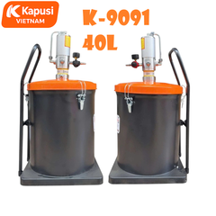 Máy Bơm Mỡ Khí Nén 40L Kapusi K-9091 - Thùng Bơm Mỡ Bằng Hơi Công Nghiệp Thép Dày Sơn Tĩnh Điện Chống Gỉ, BH 12 tháng