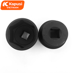 Đầu Tuýp Đen Ngắn 1/2Inch Kapusi Thép Cr-Mo Siêu Cứng - Khẩu Lục Giác Cho Máy Siết Bu Lông Đủ Size 8mm-41mm, Bh 12 tháng
