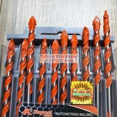 Bộ Mũi khoan đa năng hãng Kapusi K-3503, K-3504, K-3505, K-3506 các cỡ 12mm 10mm 8mm 6mm, có tem chống hàng giả