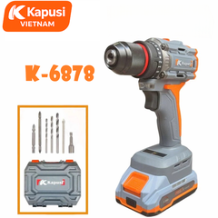 Máy Khoan Pin Kapusi K6878 21V Động Cơ Không Chổi Than Brushless - Lực Siết 85N.m Đầu Kẹp Kim Loại 10mm Khóa Trục, BH12T