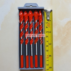 Hộp 5 Mũi khoan đa năng hãng Kapusi Nhật Bản phi 12mm, có tem chống hàng giả, phù hợp nhiều chất liệu như gạch men, ...