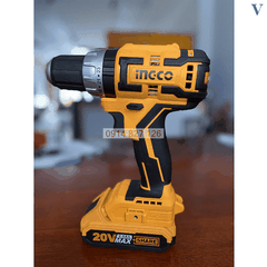 Máy khoan búa không chổi than hãng INGCO pin Lithium-Ion CIDLI20608 kèm pin, bộ sạc và 3 mũi khoan bê tông