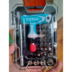 Bộ tua vít 24 chi tiết TOTAL TACSD30186 linh hoạt, chất liệu CR-V