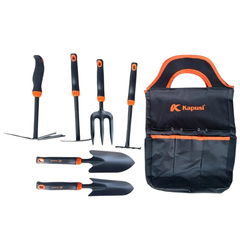 Bộ Dụng Cụ Làm Vườn Mini Kapusi K-8635 6 chi tiết, K-8636 9 chi tiết thép sơn tĩnh điện, Tay Cầm Nhựa ABS, Bh 12 tháng