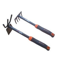 Cuốc Cào Đất Mini Kapusi K-8633 (Cuốc + Cào 3 Răng), K-8634 (Cào 5 Răng), Thép Cao Cấp, Gọn Nhẹ, Bh 12 tháng