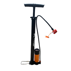 Bơm xe bằng tay có đồng hồ màu cam Kapusi Japan K-3041