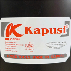 Máy Bơm Mỡ Khí Nén 40L Kapusi K-9091 - Thùng Bơm Mỡ Bằng Hơi Công Nghiệp Thép Dày Sơn Tĩnh Điện Chống Gỉ, BH 12 tháng