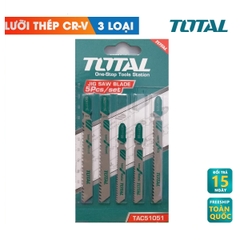 Bộ 5 lưỡi cưa lọng TOTAL TAC51051 chất liệu hợp kim siêu bền, dễ dàng cắt kim loại