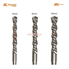 Mũi khoan bê tông 4 cạnh KAPUSI Nhật Bản chiều dài 110mm-160mm, phi từ 6-16mm