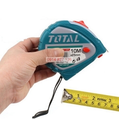 Thước kéo thép nền vàng dài 10m, rộng 25mm TOTAL TMT126101