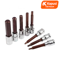 Đầu Tuýp Lục Giác 1/2 Inch Kapusi Dài 55mm - Thép S2 Cao Cấp - Chuẩn Công Nghiệp ANSI/DIN