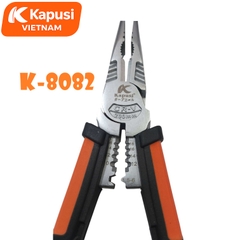 Kềm Nhọn Đa Năng Kapusi K-8082 - Kìm Mỏ Nhọn Cắt Tuốt Dây Thép CR-V 8 Inch Cao Cấp, BH 12 tháng