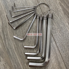 Bộ móc khóa lục giác chữ L KAPUSI Japan, 10 cây cỡ từ 1,5 - 10mm thép CR-V