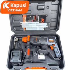 Máy Khoan Đục Bê Tông Pin 21V Kapusi K-6870 – Brushless, 3 Chức Năng, Lực Đập 3.0J, Đầu SDS, Khoan 26mm, BH 12 tháng