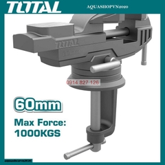 Ê tô kẹp bàn mâm xoay TOTAL, ê tô kẹp cơ khí, lực kẹp 1000-2500kg