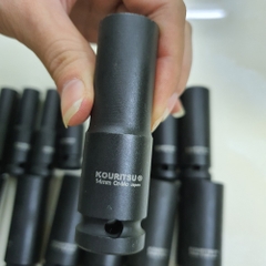 Đầu Khẩu Đen Dài 1/2 Inch KOURITSU Thép Cr-Mo Siêu Cứng - Đầu Tuýp Đen Bắn Súng 1/2 Đủ Cỡ 10-24mm BH 12 Tháng