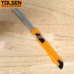 Dao rọc giấy mini đa năng 9x80mm TOLSEN 30004, lưỡi thép chống gỉ cao cấp