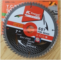 Lưỡi cưa đĩa cắt gỗ KAPUSI K-3812 và K-3813 đường kính 250mm, số răng 40-60, hợp kim