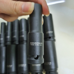 Đầu Khẩu Đen Dài 1/2 Inch KOURITSU Thép Cr-Mo Siêu Cứng - Đầu Tuýp Đen Bắn Súng 1/2 Đủ Cỡ 10-24mm BH 12 Tháng