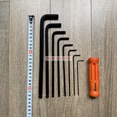 Bộ lục giác bi đen chữ L KAPUSI K-0196 8 chi tiết từ 1.5-10mm