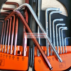 Bộ Lục Giác 18 chi tiết đầu bi và đầu sao K-0420 Hãng Kapusi