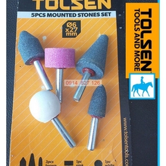 Bộ 5 mũi đá mài TOLSEN 77110, Chất liệu đá có khả năng chống biến dạng