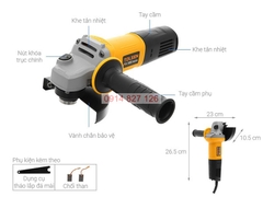 Máy cắt mài góc 760W TOLSEN 79542, đường kính đã 100mm, trục M10, tốc độ 11000v/p
