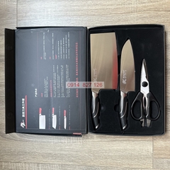 Bộ dao kéo nhà bếp đa năng KAPUSI Nhật Bản cán kim loại