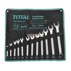 Bộ cờ lê vòng miệng gồm 12 chi tiết cỡ từ 6-24mm TOTAL THT1022121